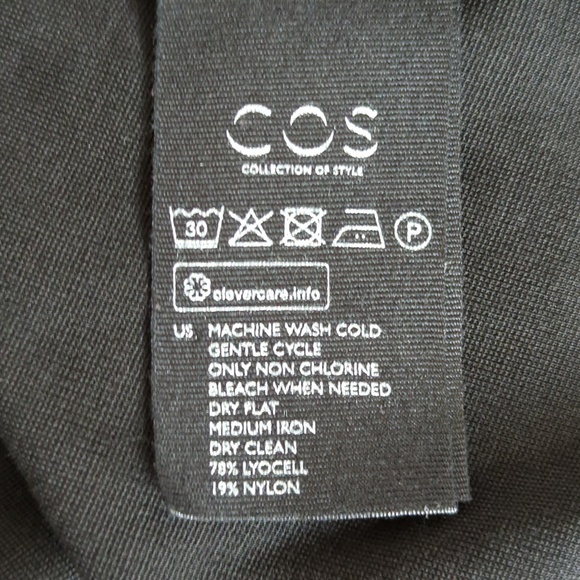 COS Women’s Long Sleeve Black Tunic Top Mini Dress - Picture 12 of 13